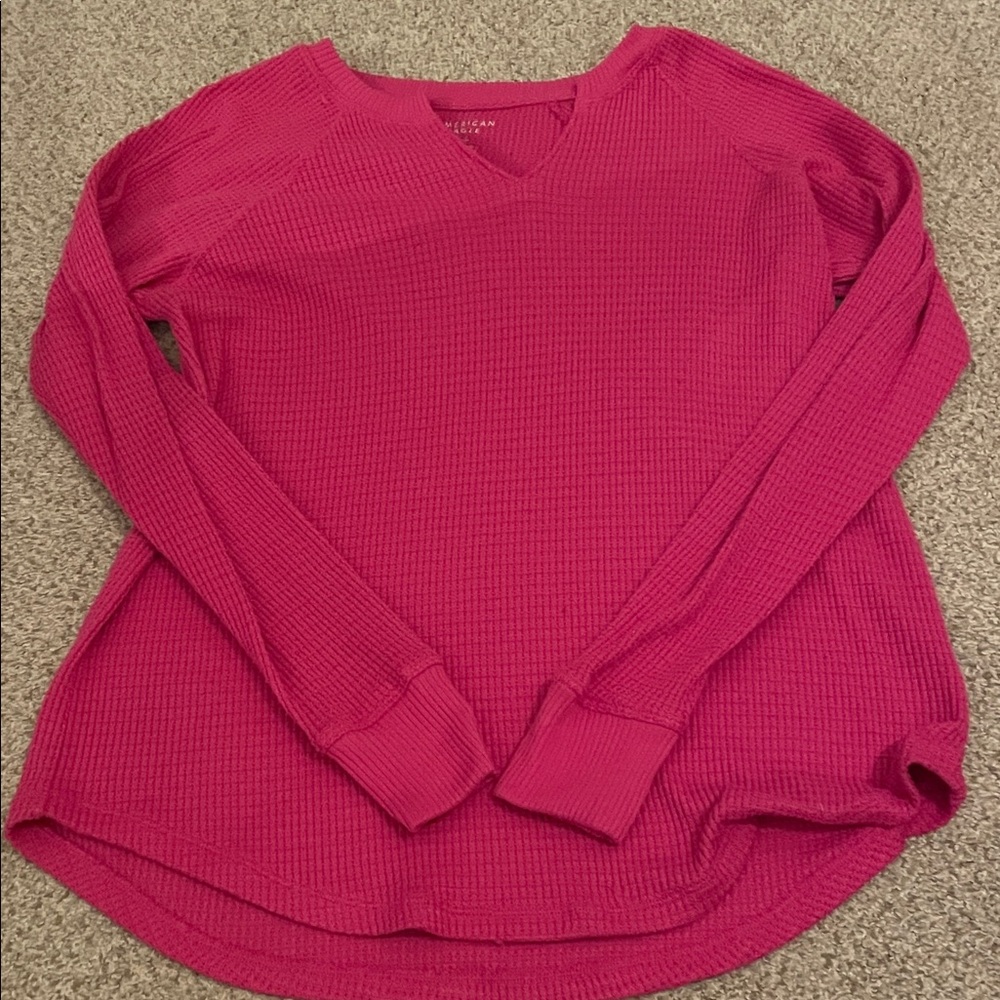 American Eagle Women's Pink Sweater